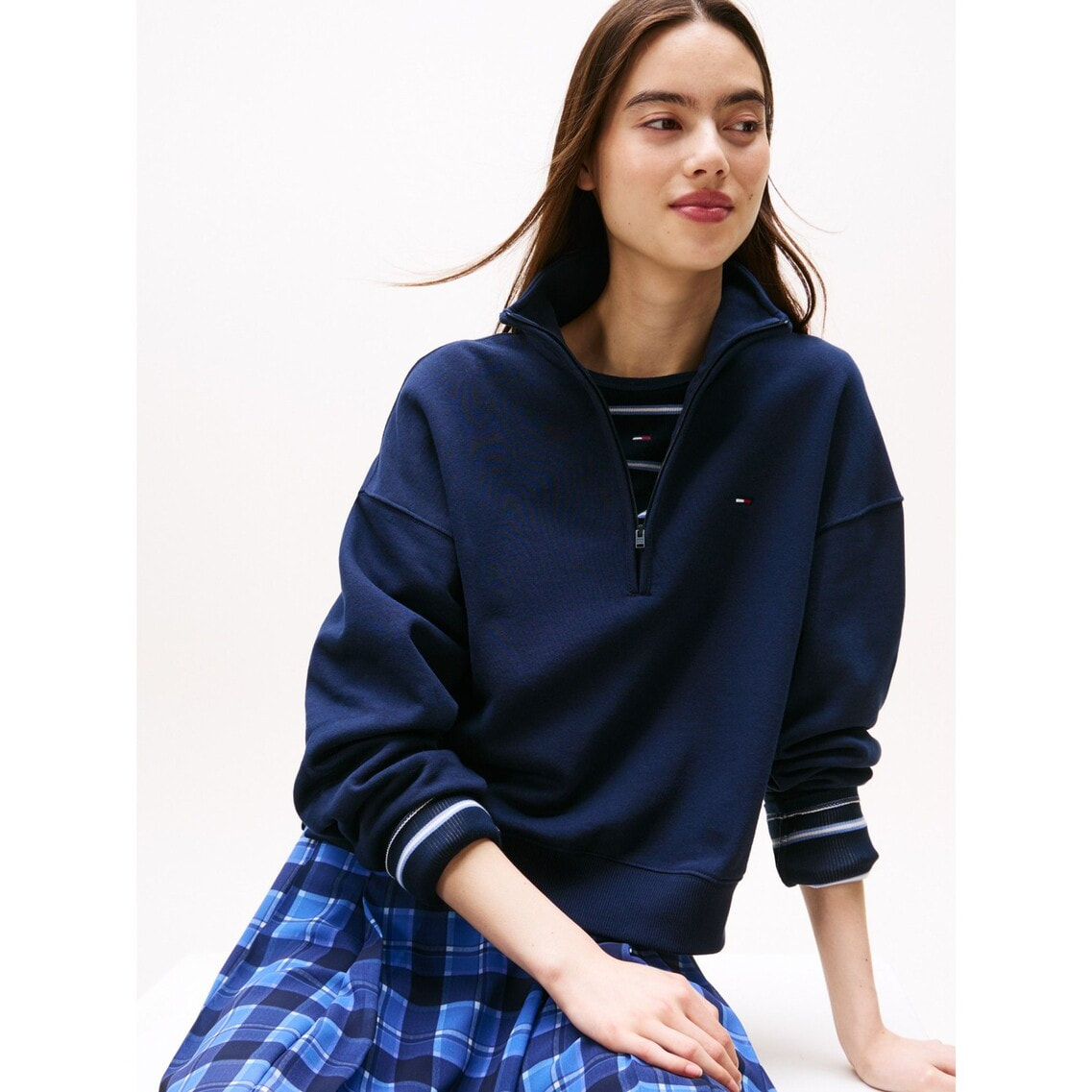 ボクシーハーフジッププルオーバー | トミー ジーンズ | トミー