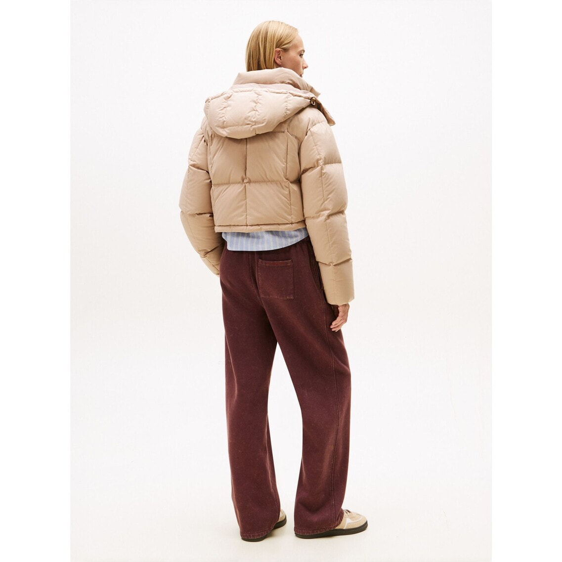 JANGWONYOUNG着用】アラスカグリッドクロップドダウンジャケット