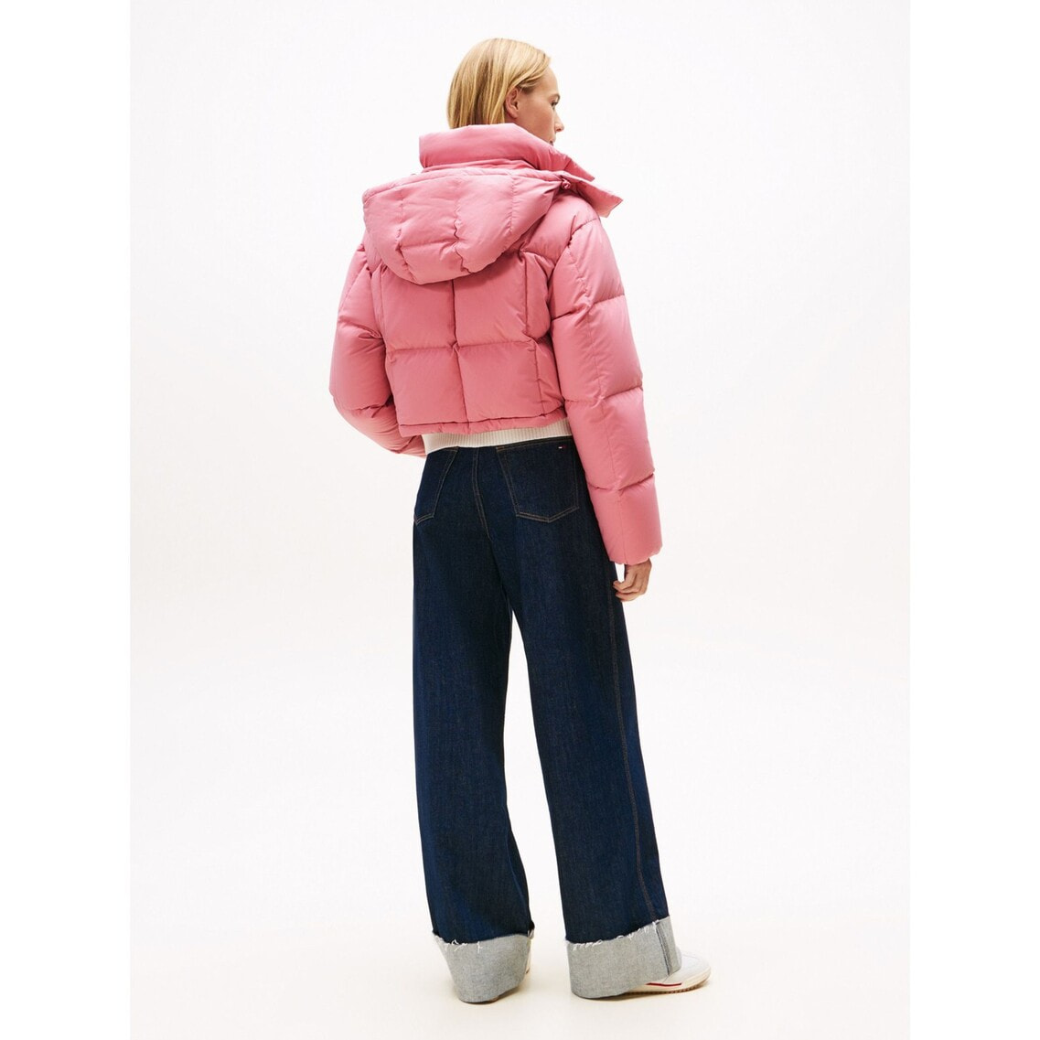 JANGWONYOUNG着用】アラスカグリッドクロップドダウンジャケット