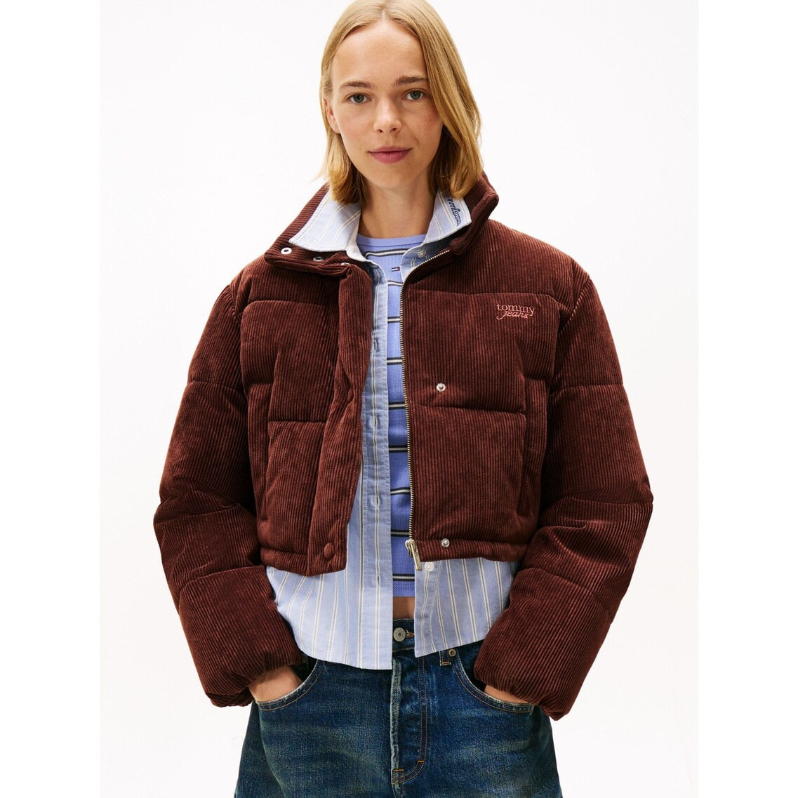 専用 jeans コーデュロイ パッファ ジャケット 中綿 コーデュロイパッファーエクストリームジャケット | トミー ジーンズ