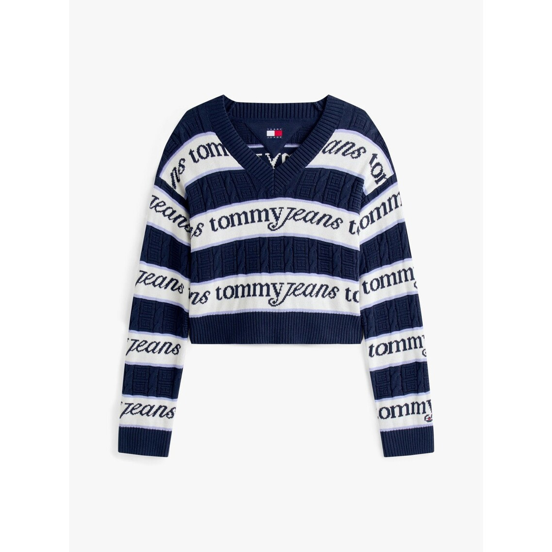 ストライプロゴVネックセーター | トミー ジーンズ | トミー