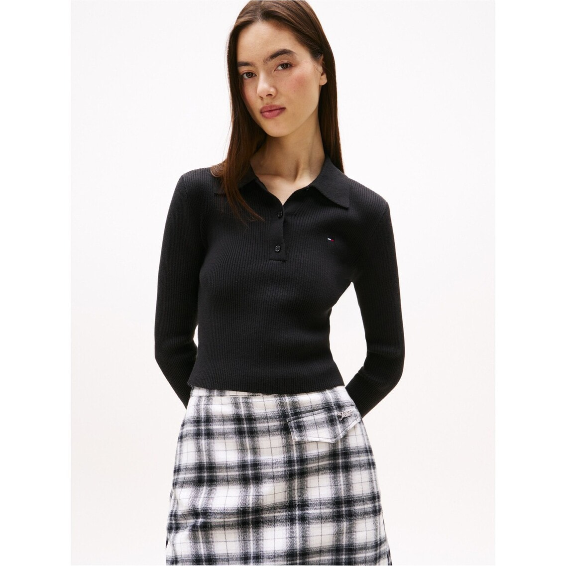 3点でさらに10％OFF】ロングスリーブポロセーター | トミー ジーンズ