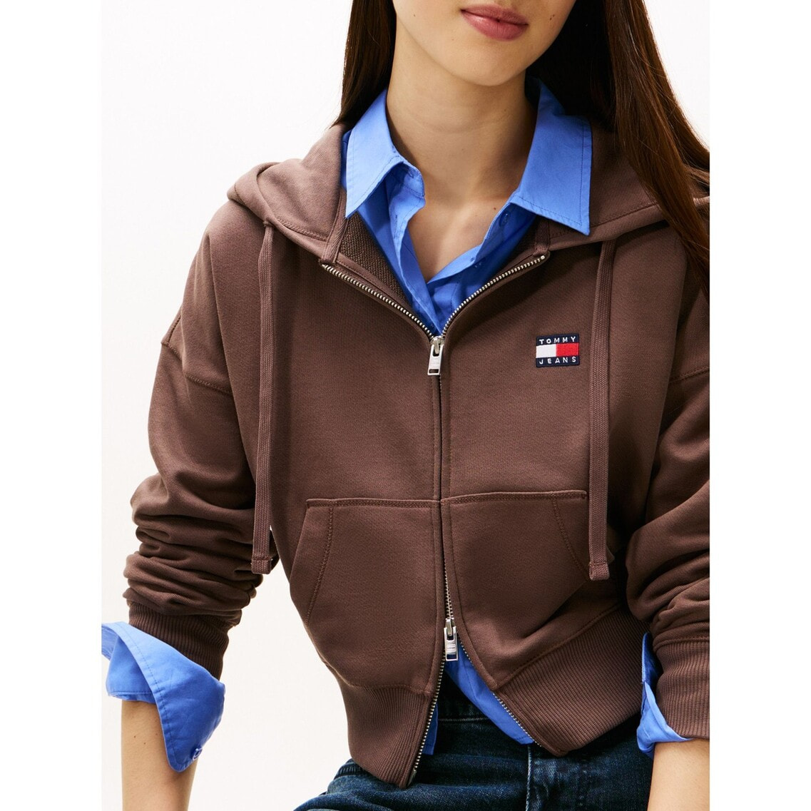 トミー ジーンズ（ JEANS）/ボクシークロップドジップアップパーカー ボクシークロップドジップアップパーカー | トミー ジーンズ | トミー