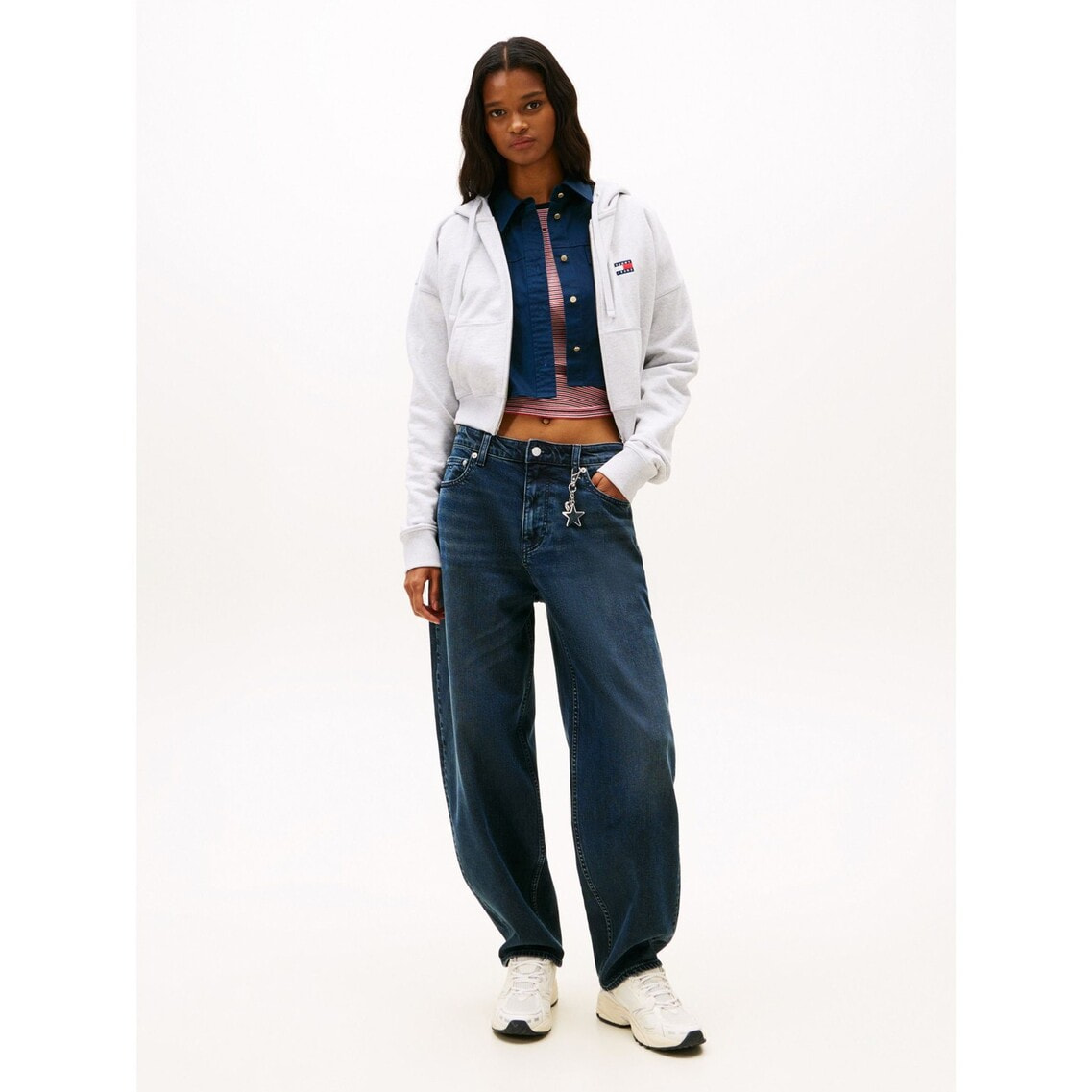 ボクシークロップドジップアップパーカー | トミー ジーンズ | トミー