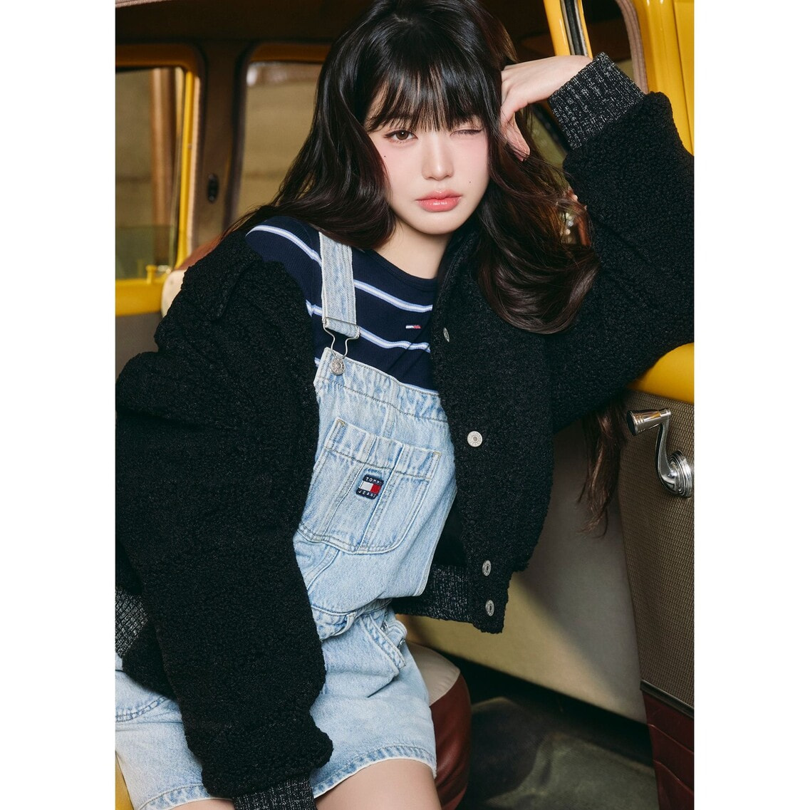 3点でさらに10％OFF】デニムダンガリーワンピース | トミー ジーンズ