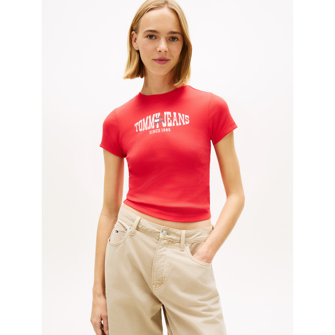 スリムウェービーフラッグショートスリーブTシャツ | トミー ジーンズ