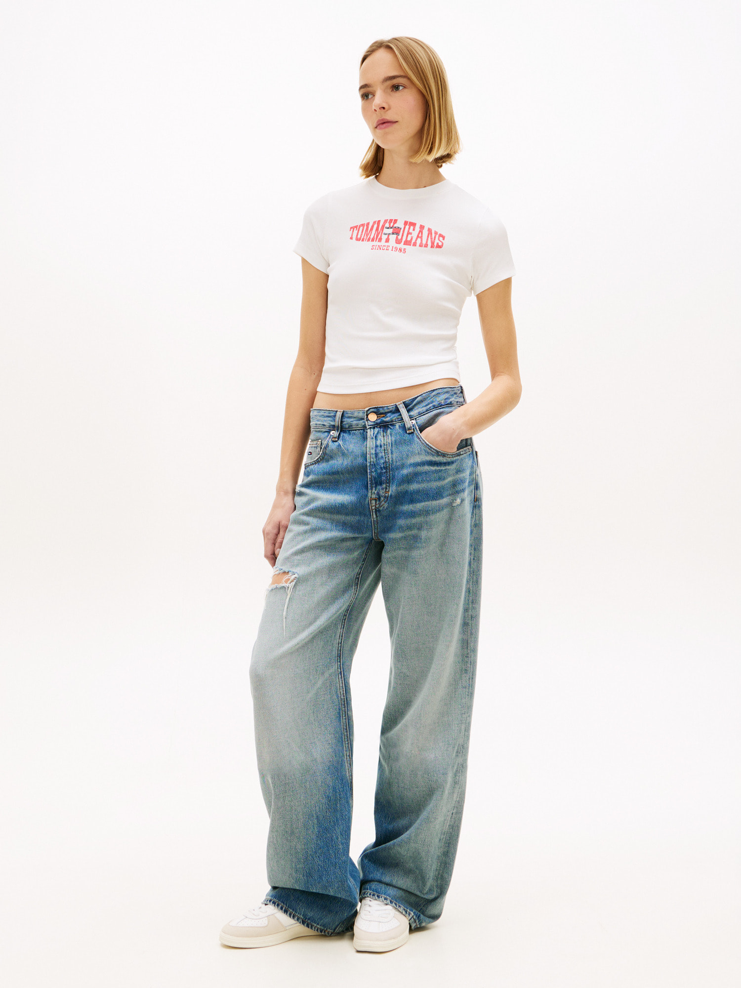 スリムウェービーフラッグショートスリーブTシャツ | トミー ジーンズ