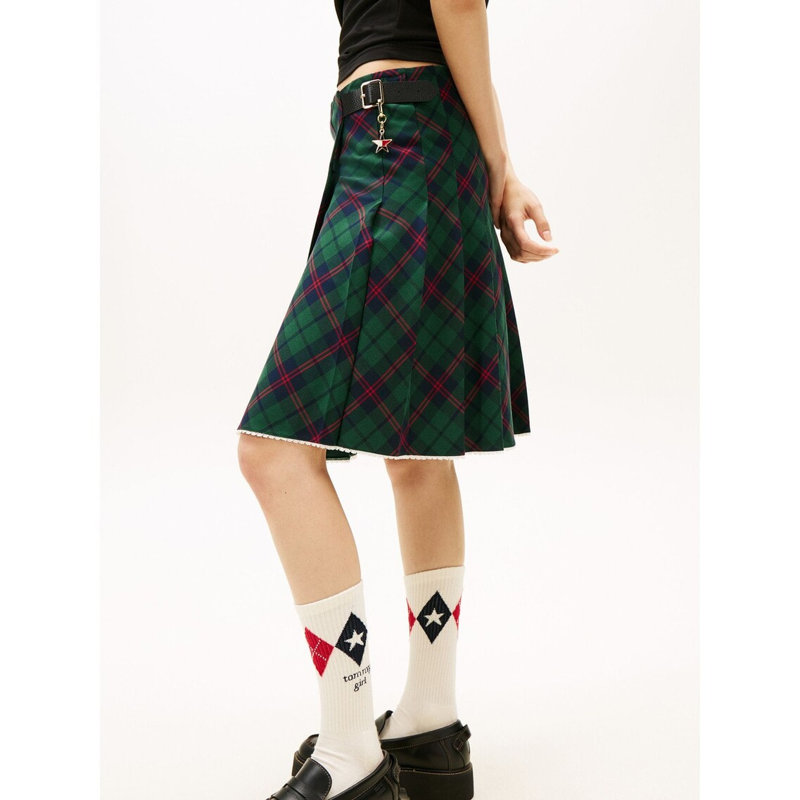 Tommy Girl タータンチェックミディプリーツスカート | トミー