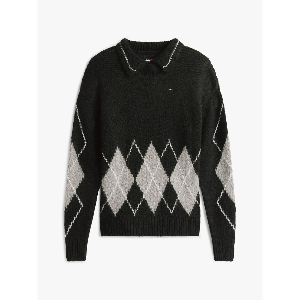 オーバーサイズアーガイルポロセーター | トミー ジーンズ | トミー