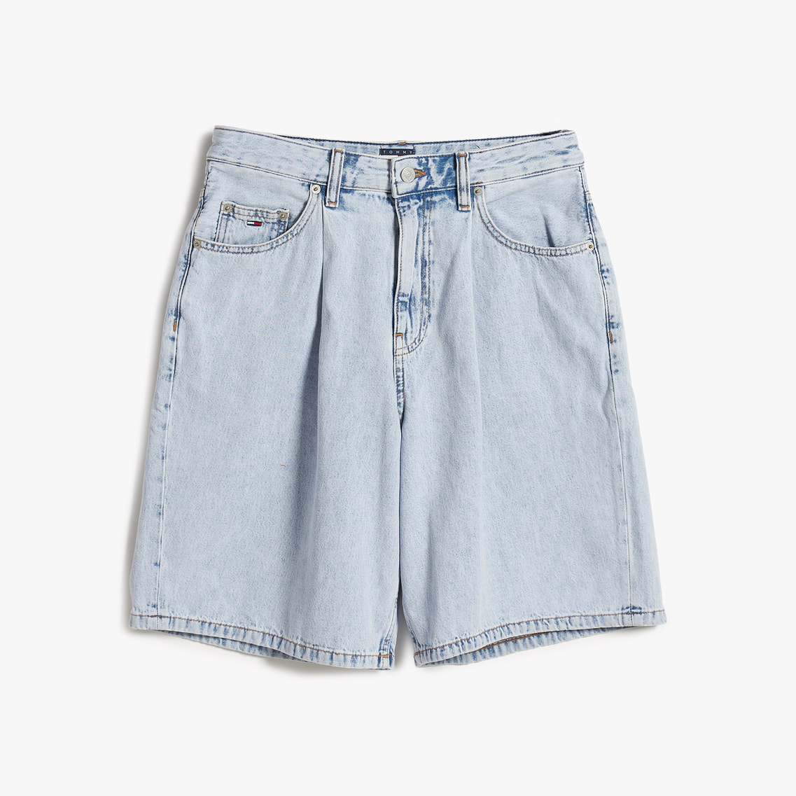 2点でさらに10％ off】プリーツデニムショートパンツ | トミー
