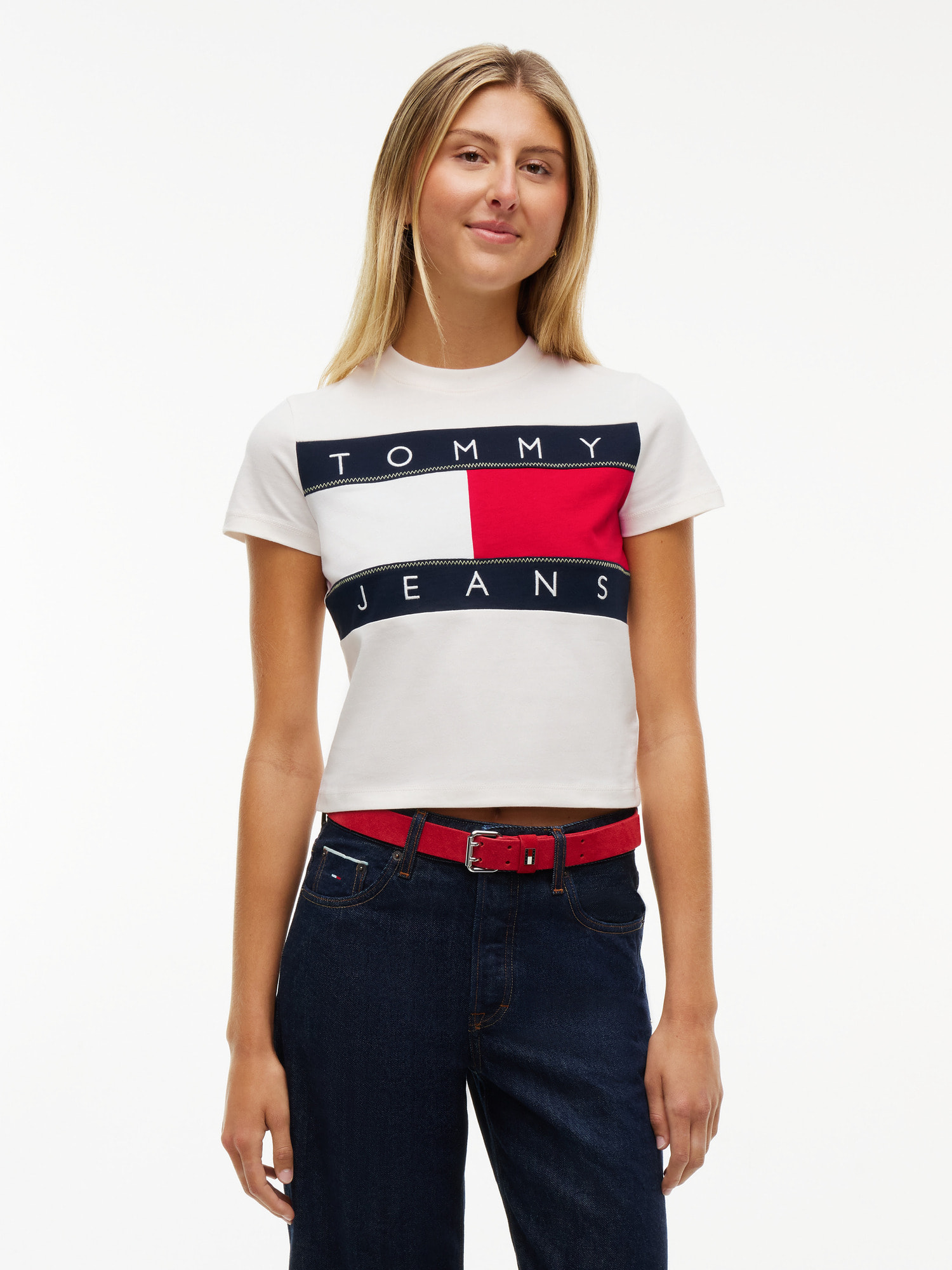 ☆tomi☆ レギュラーフラッグショートスリーブTシャツ | トミー ジーンズ