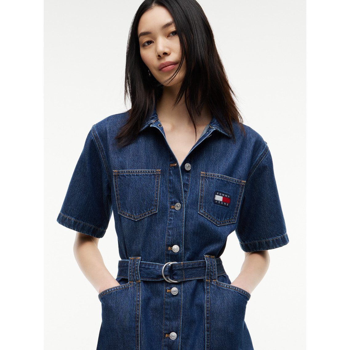 半袖デニムシャツワンピース | トミー ジーンズ | トミー ヒルフィガー