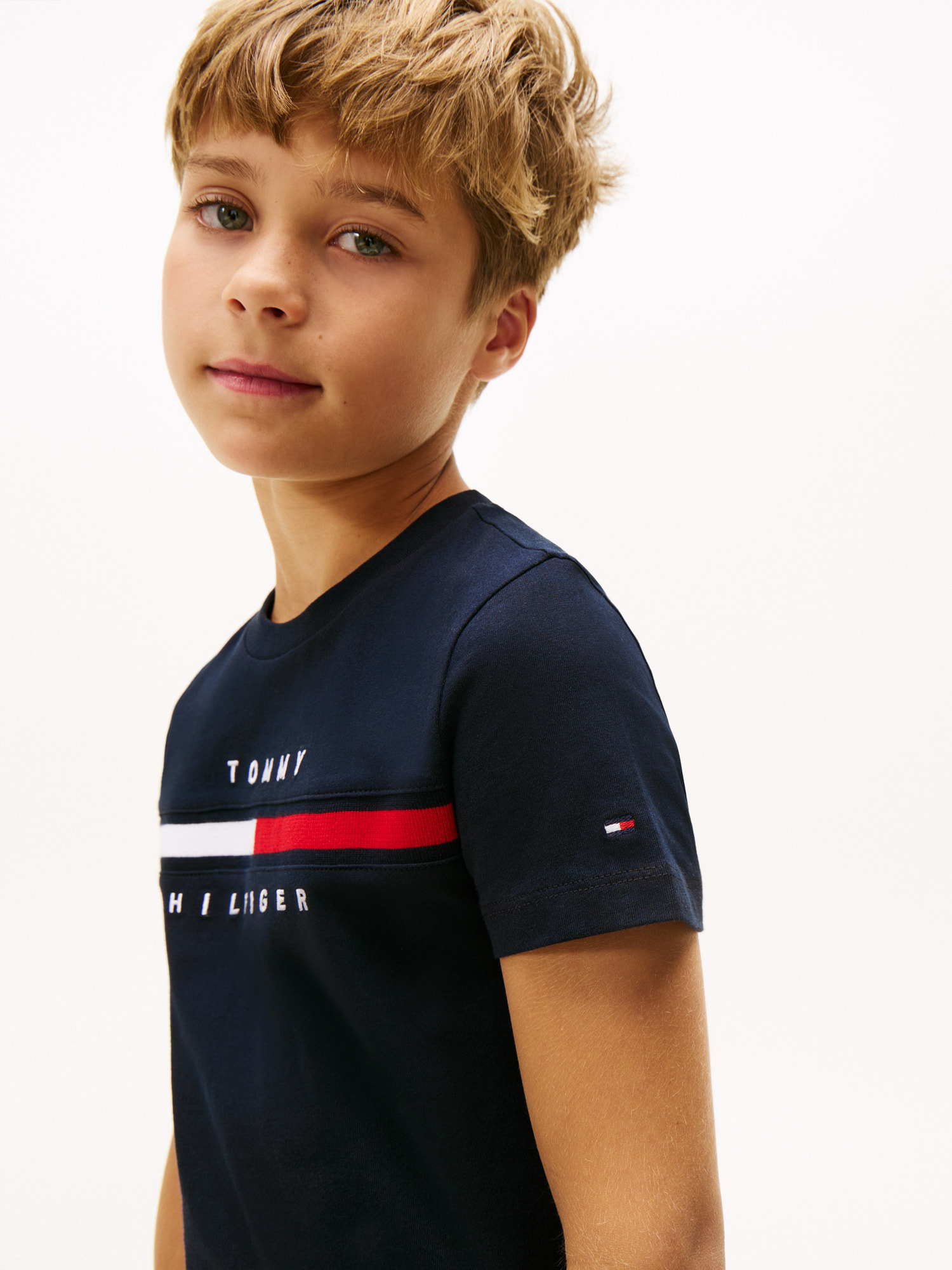 フラッグリブインサートTシャツ | トミー ヒルフィガー キッズユニ