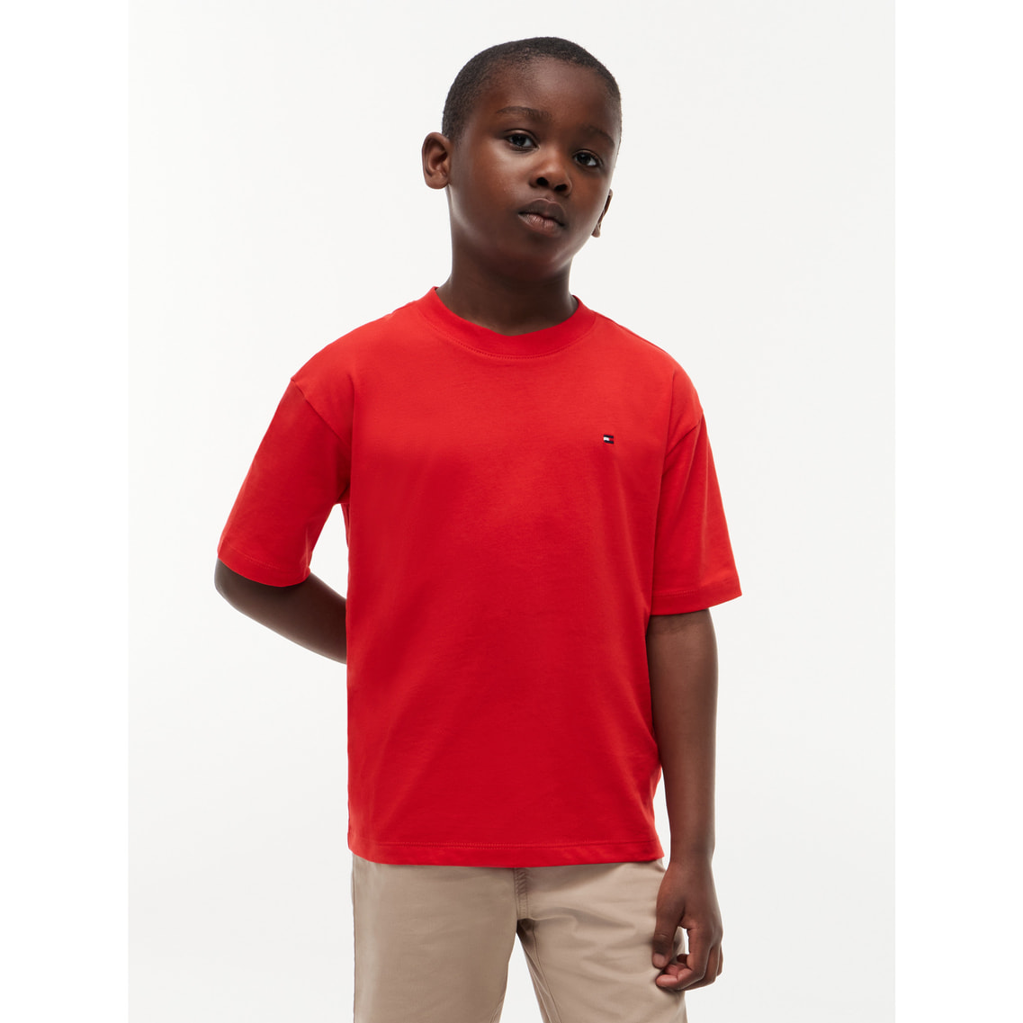 トミーのシャツ BOYS エッセンシャルアーカイブフィットTシャツ | トミー ヒルフィガー