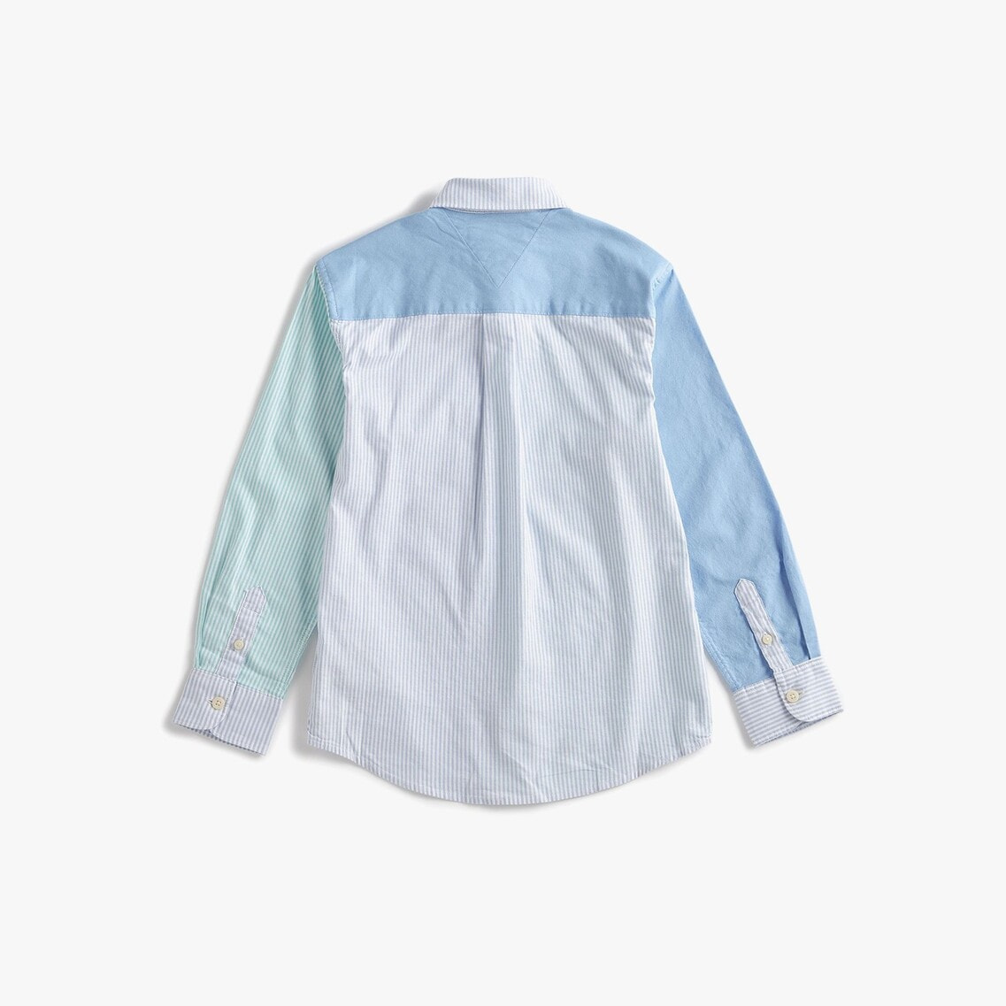 トミー BOYS ストライプカラーブロックオックスフォードシャツ | トミー