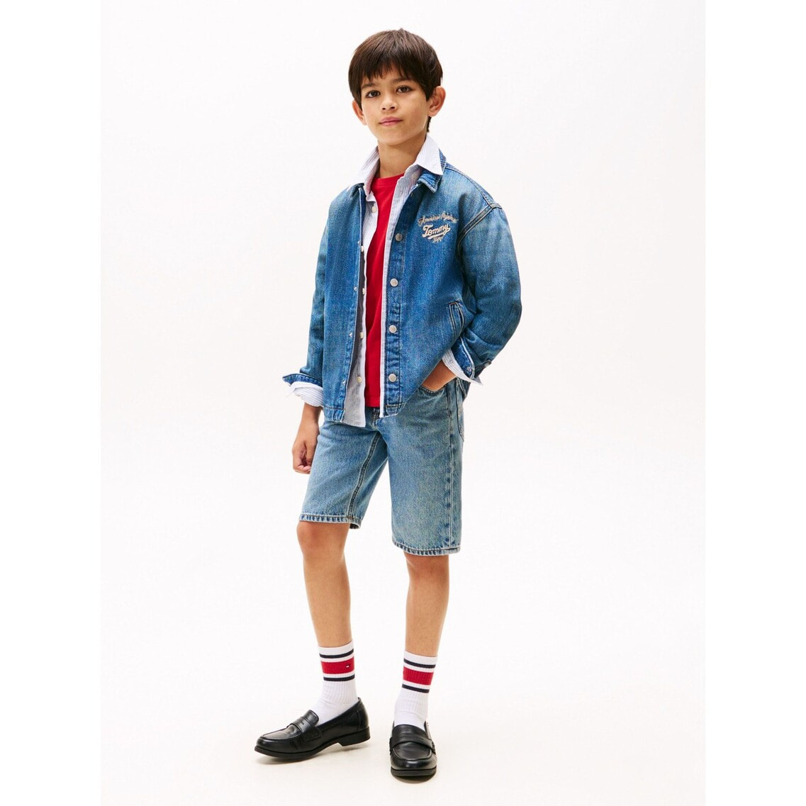 BOYS ミッドブルーデニムシャケット | トミー ヒルフィガー