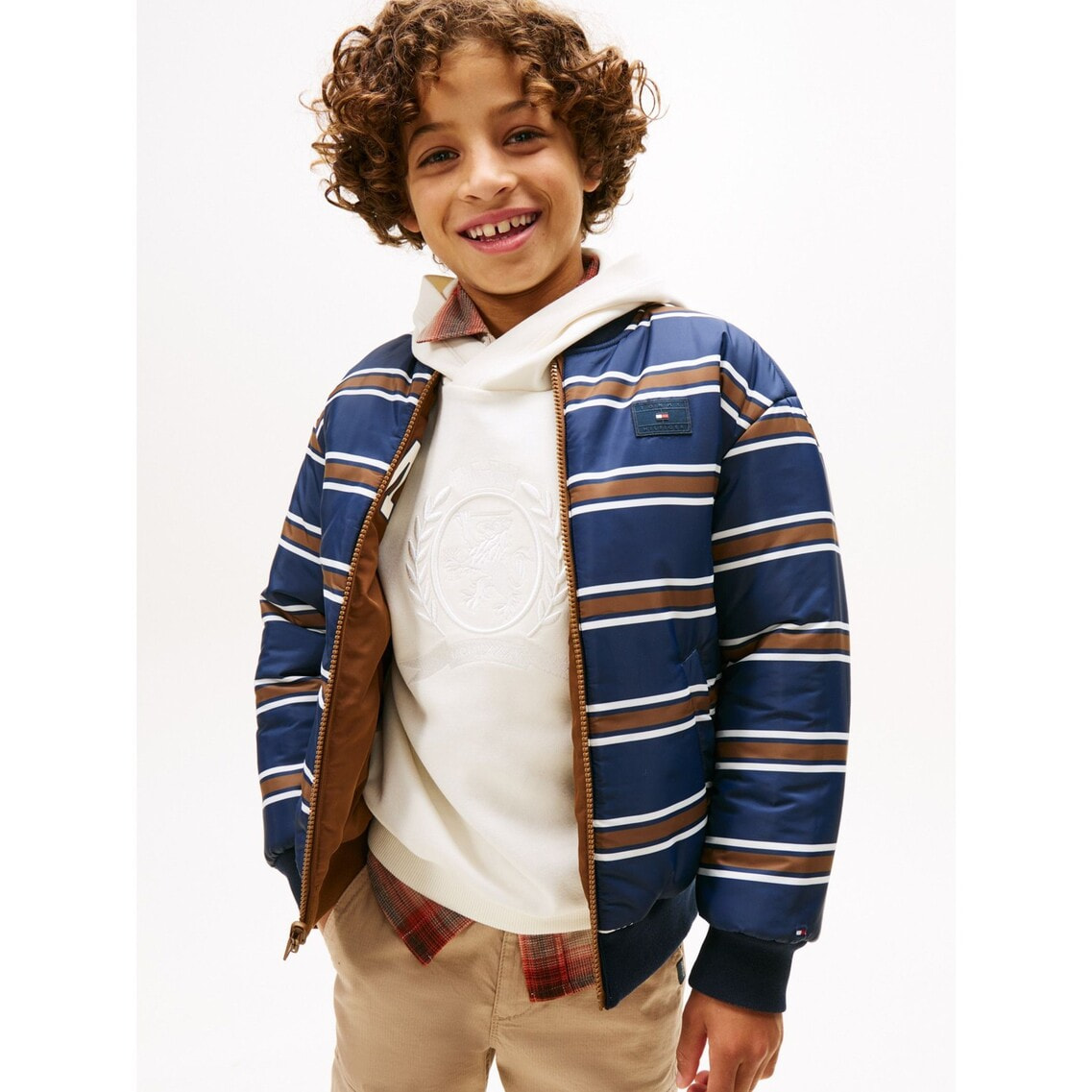 3点でさらに10％OFF】BOYSリバーシブルボンバージャケット | トミー