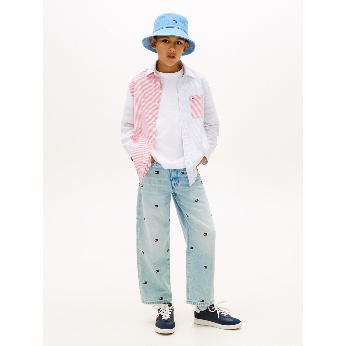 BOYS フレックスイサカフラッグロングスリーブシャツ | トミー