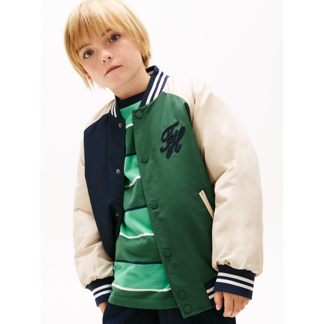 BOYS スクリプトグラフィックボンバージャケット | トミー 