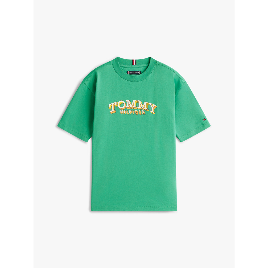 新品タグ付き トミーヒルフィガー ロゴ刺繍 Tシャツ ワンピース カーキ BOYS 3DグラフィックTシャツ | トミー ヒルフィガー ボーイズ | トミー