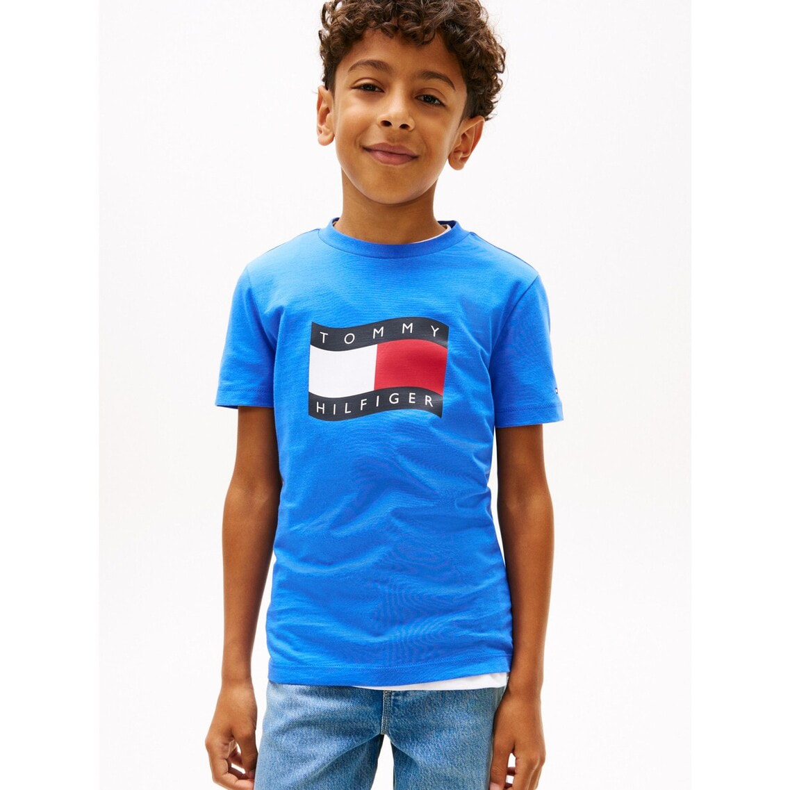 BOYS ウェイビーフラッグショートスリーブTシャツ | トミー