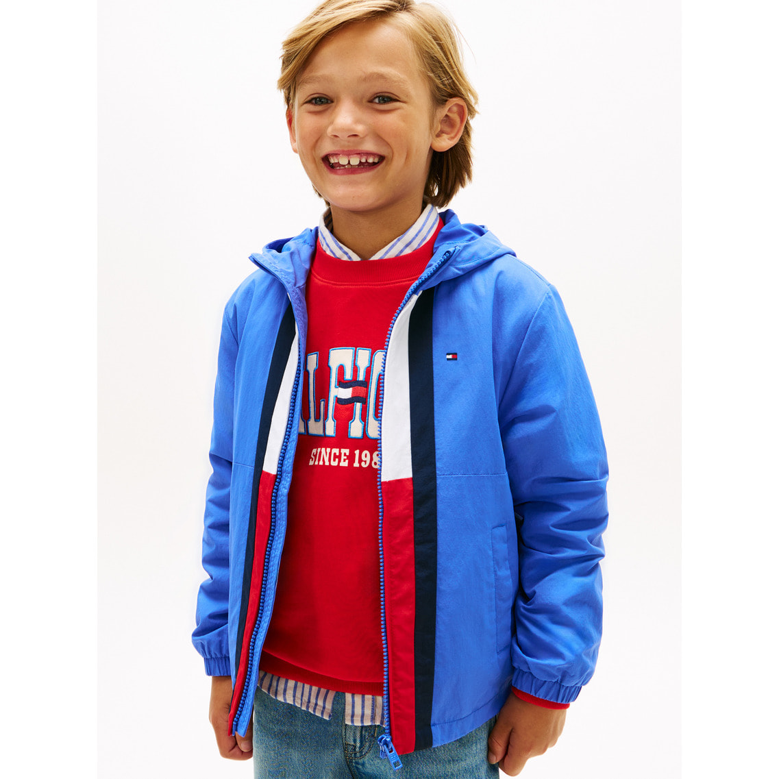 2点でさらに10％ off】BOYS カラーブロックフラッグジャケット
