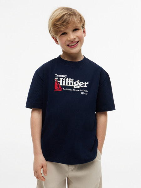 KIDS エンブロイダリーグラフィックショートスリーブTシャツ | トミー