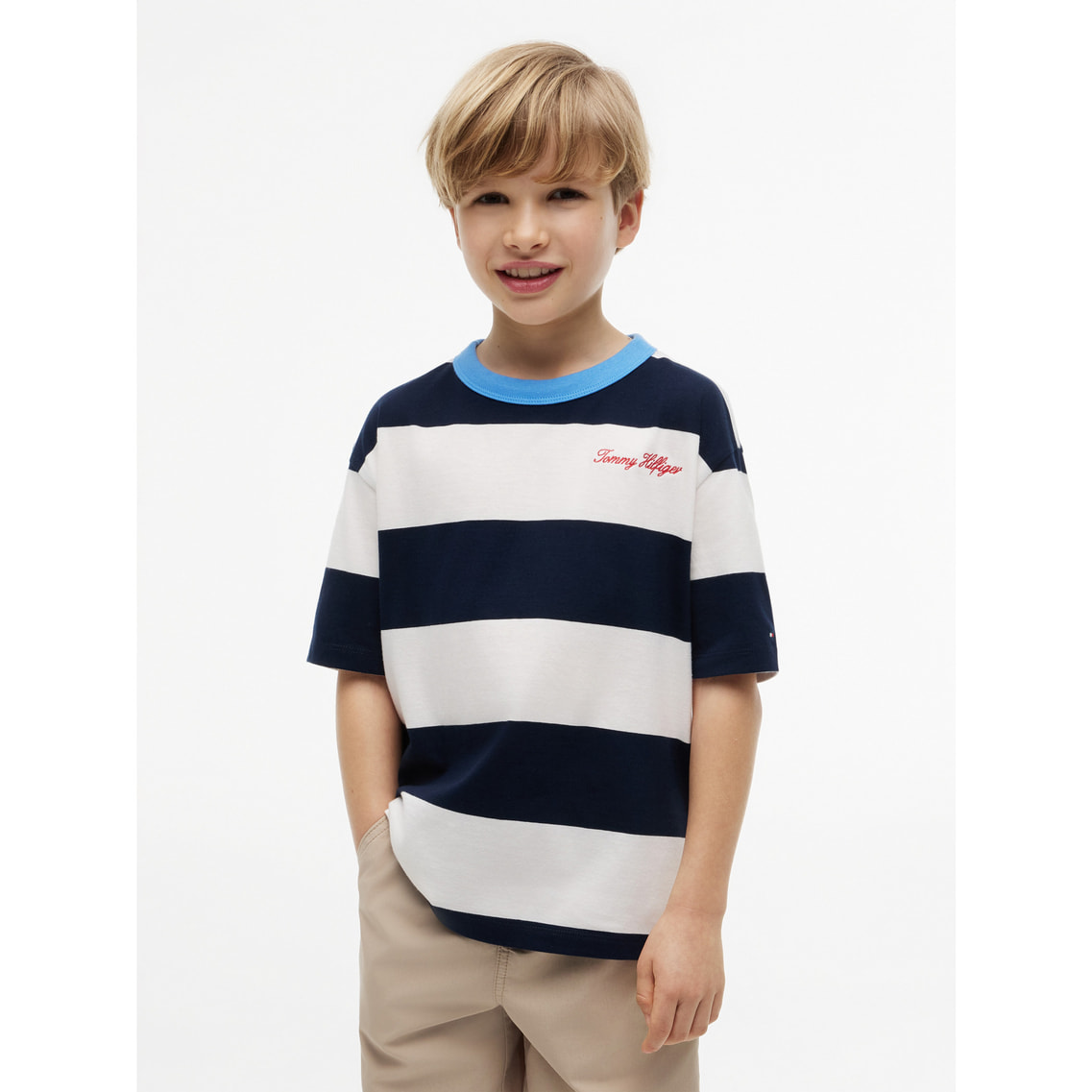 BOYS ストライプグラフィックショートスリーブTシャツ | トミー