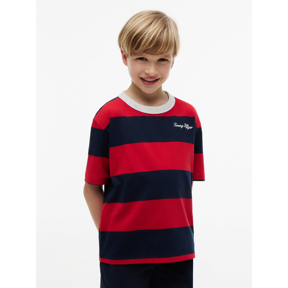 BOYS ストライプグラフィックショートスリーブTシャツ | トミー