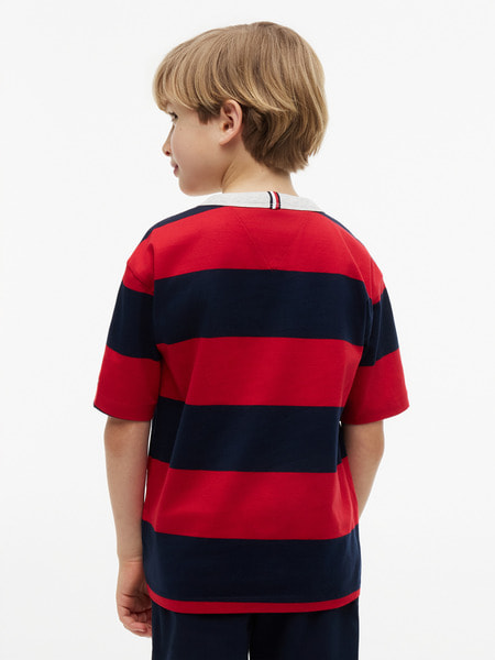 BOYS ストライプグラフィックショートスリーブTシャツ | トミー