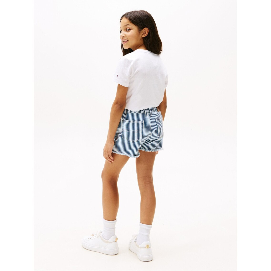 2点でさらに10％OFF】GIRLS ハーパーストライプショートパンツ