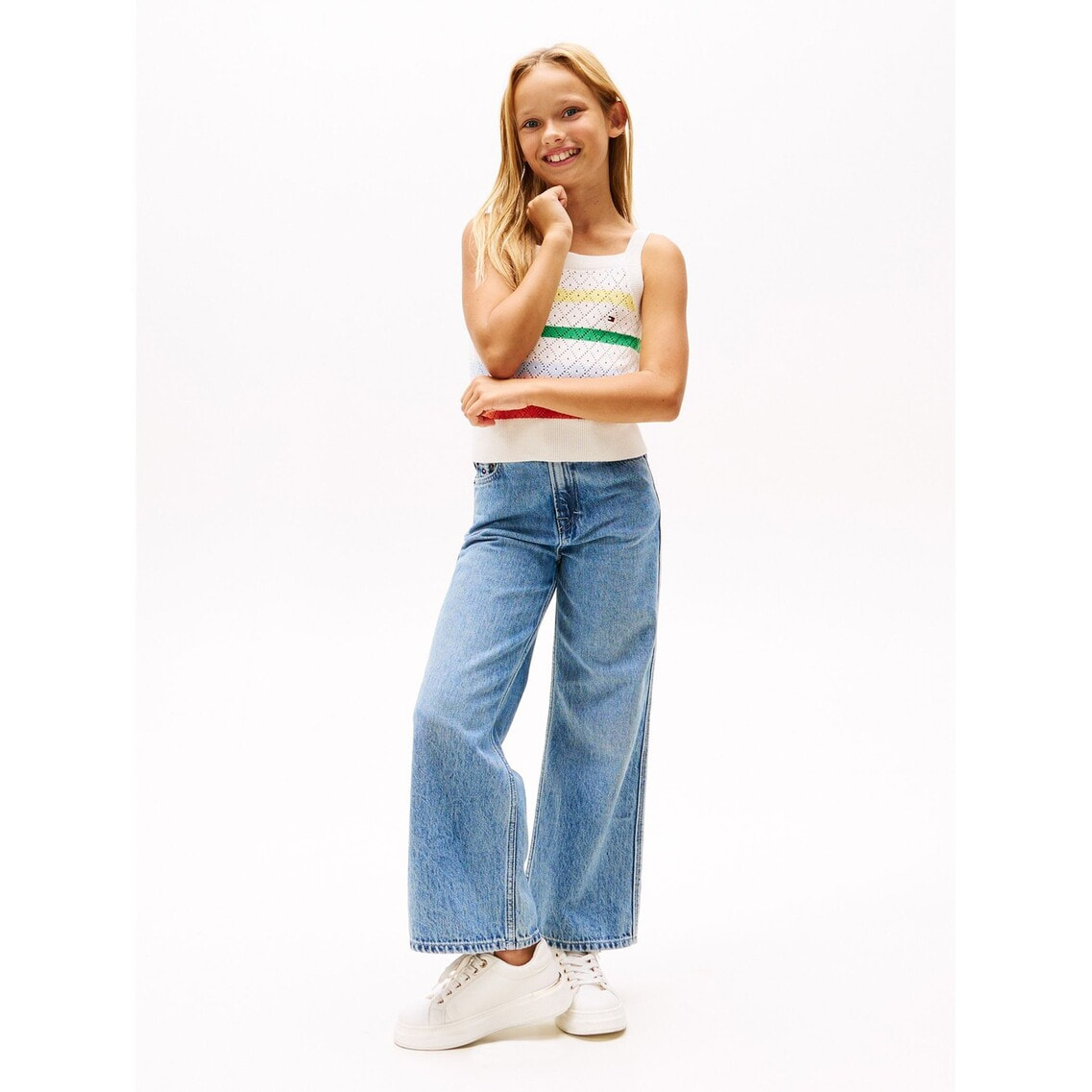 2点でさらに10％OFF】GIRLS クロッシェタンクトップ | トミー