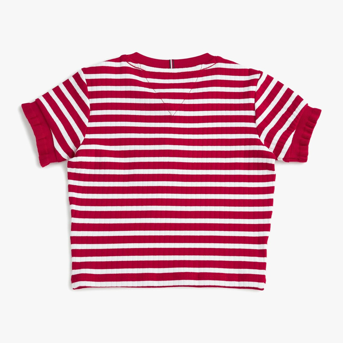 2点でさらに10％OFF】GIRLS ラッフルストライプショートスリーブ