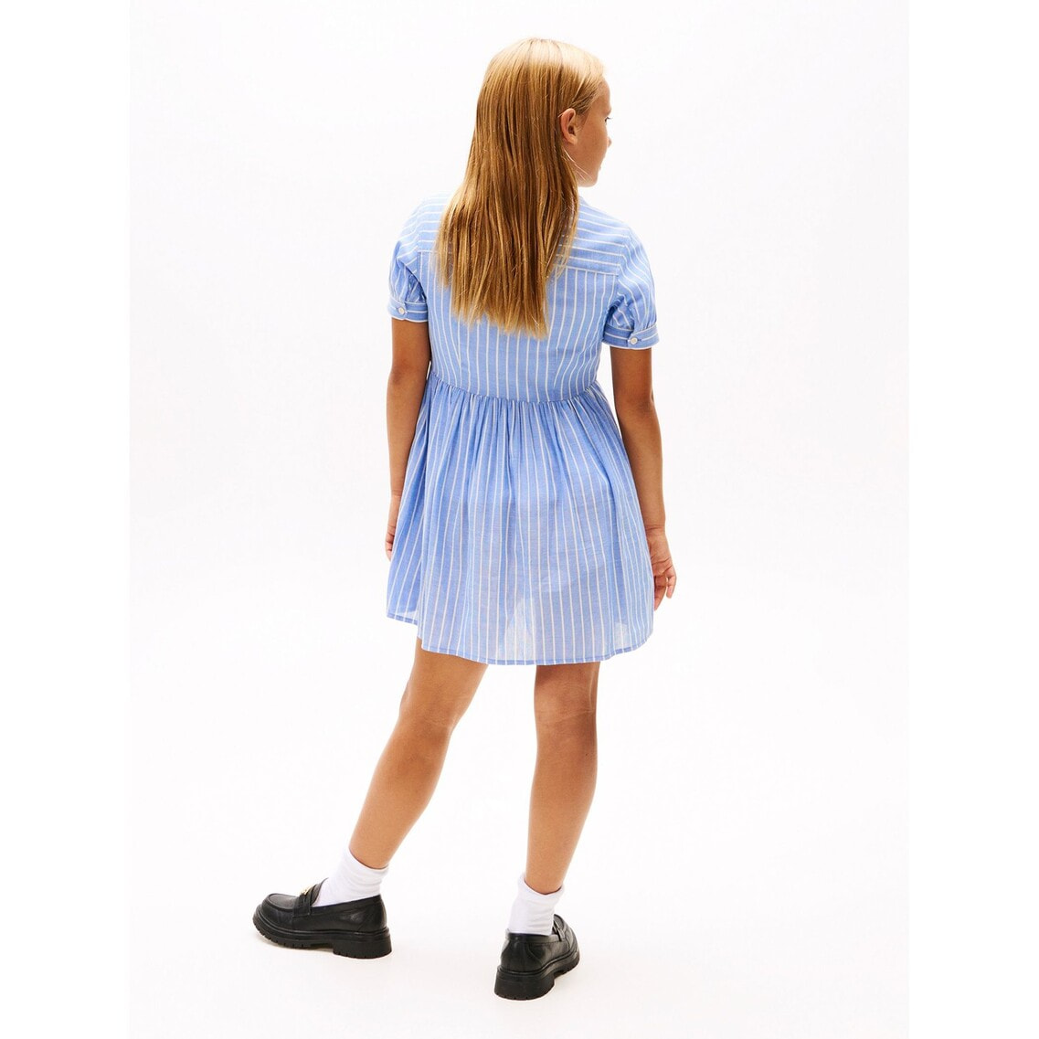 FILAフィラ＊ランダム切り替え ジャガードストライプワンピースL 2点でさらに10％OFF】GIRLS ストライプショートスリーブ