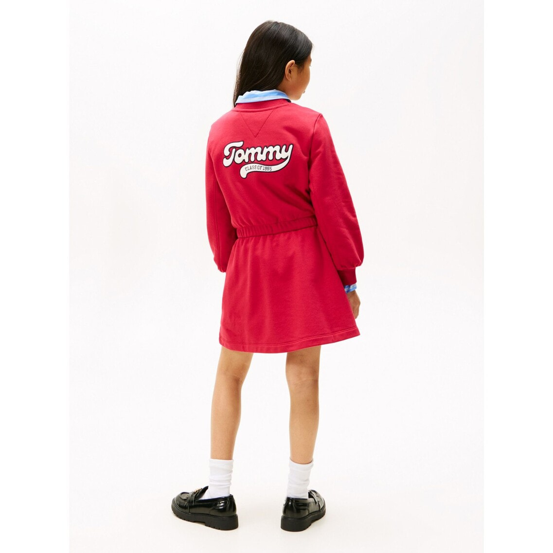 3点でさらに10％OFF】GIRLS バーシティロングスリーブニットワンピース