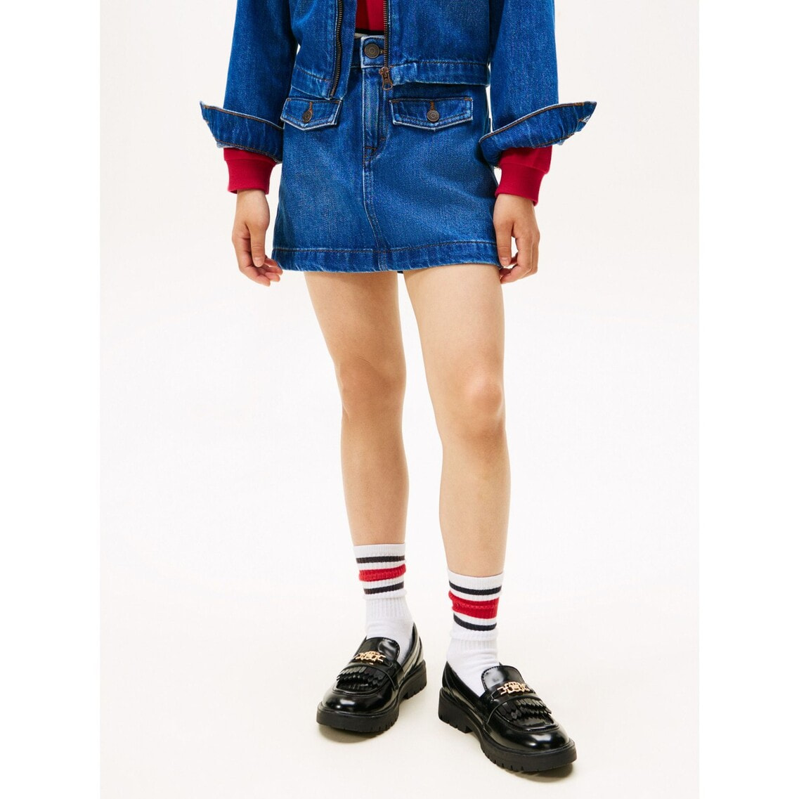 GIRLS デニムセミタイトミニスカート | トミー ヒルフィガー ガールズ