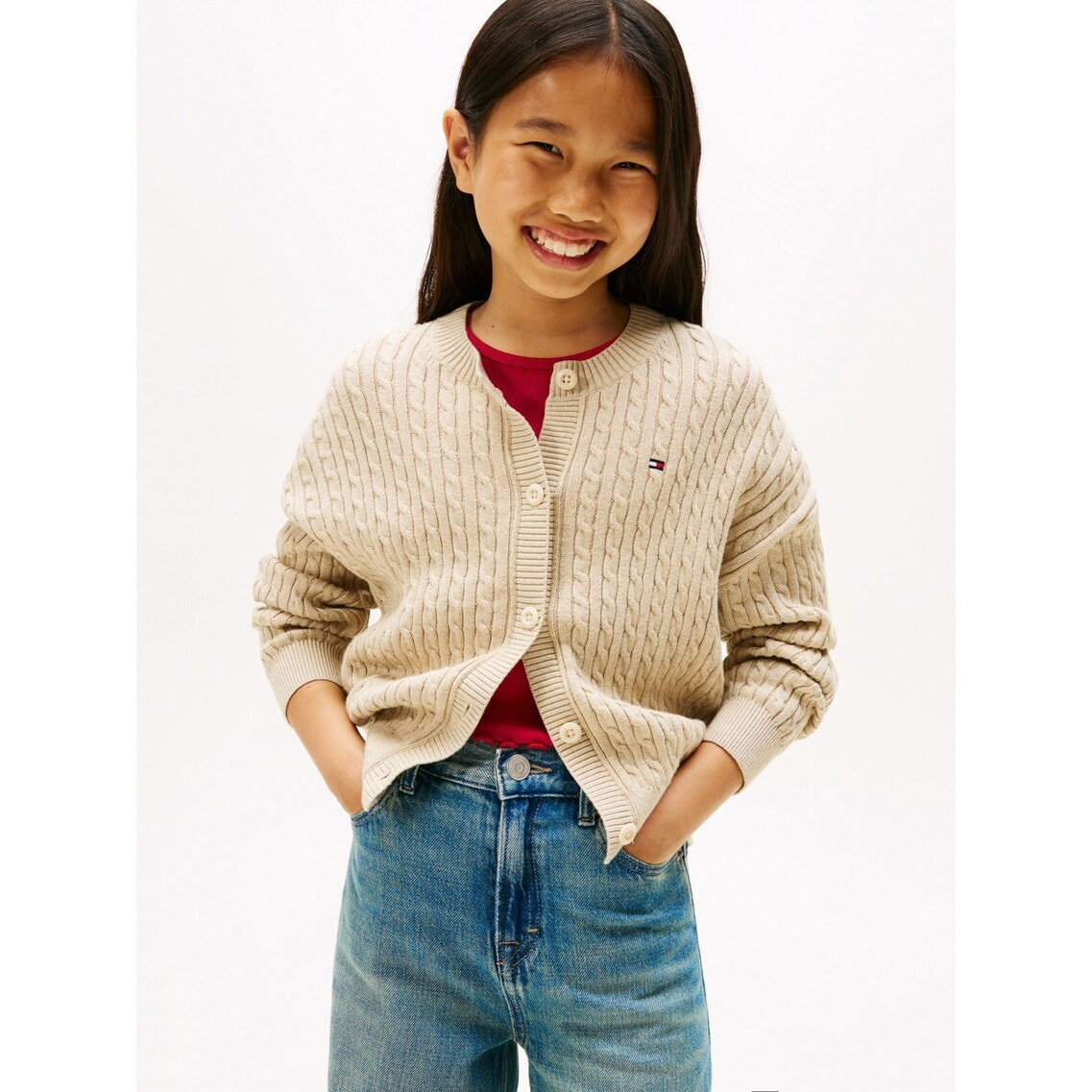 トミー ヒルフィガー（ ）/GIRLS ケーブルカーディガン GIRLS ケーブルカーディガン | トミー ヒルフィガー ガールズ | トミー