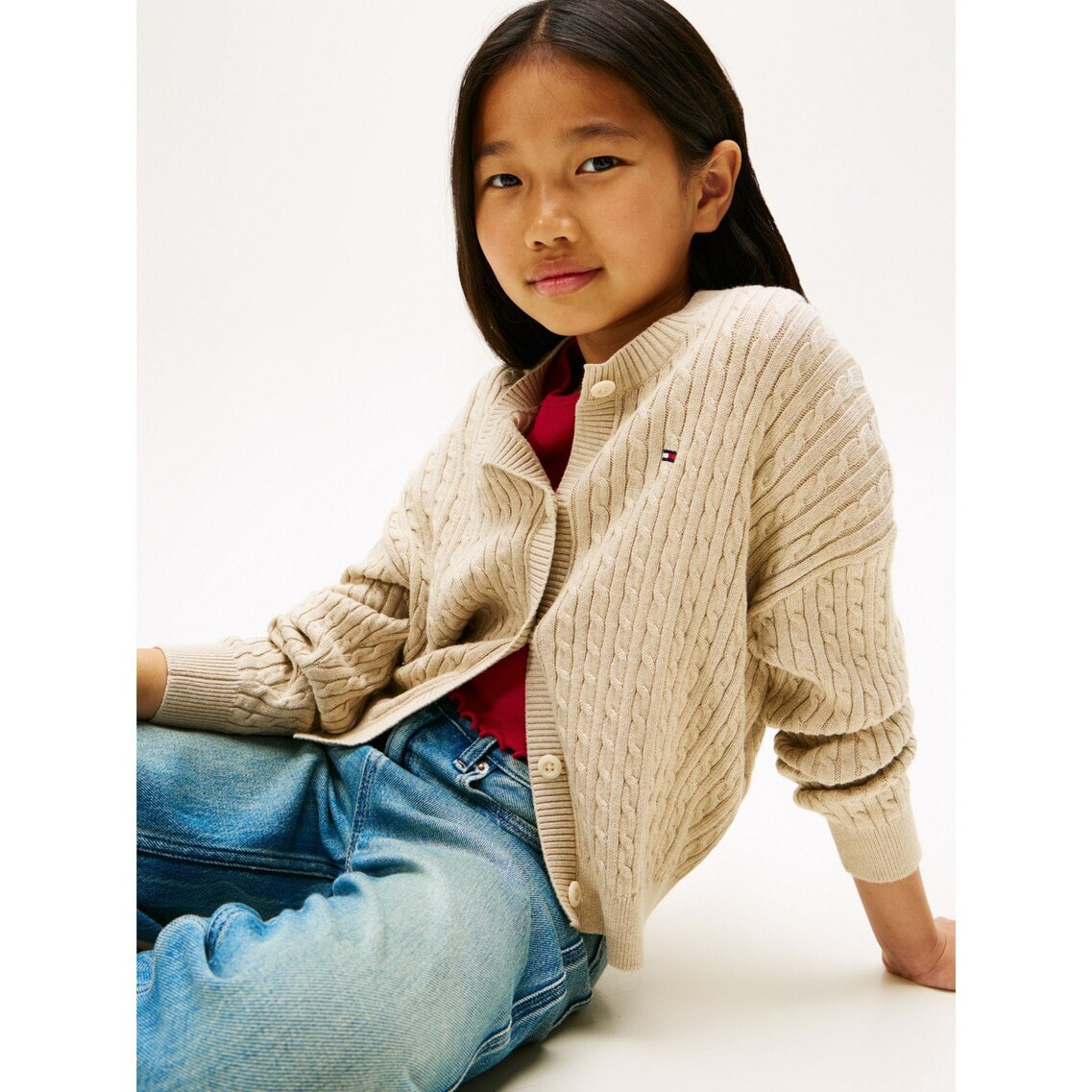 トミー ヒルフィガー（ ）/GIRLS ケーブルカーディガン GIRLS ケーブルカーディガン | トミー ヒルフィガー ガールズ | トミー