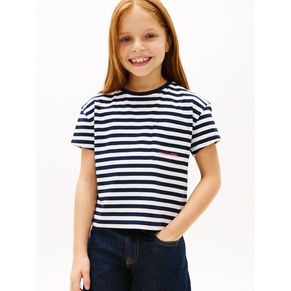 GIRLS ボーダーショートスリーブTシャツ | トミー ヒルフィガー