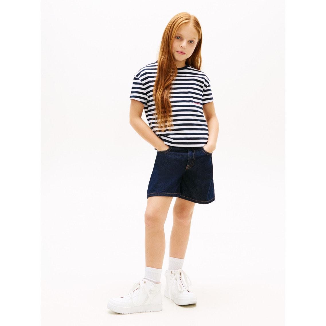 2点でさらに10％ off】GIRLS ボーダーショートスリーブTシャツ
