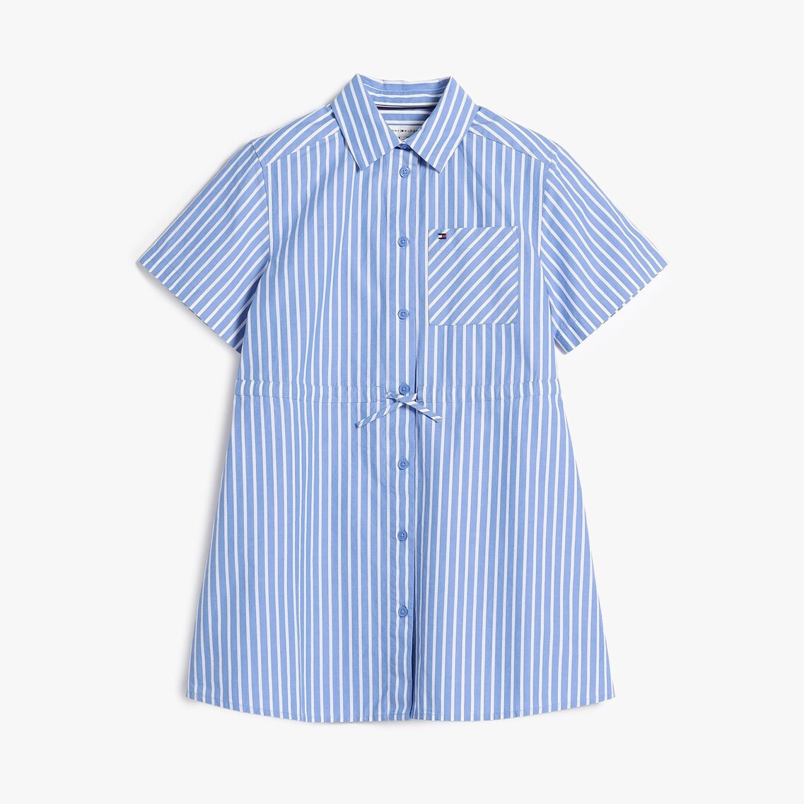2点でさらに10％ off】GIRLS コットンポプリンストライプ柄シャツ