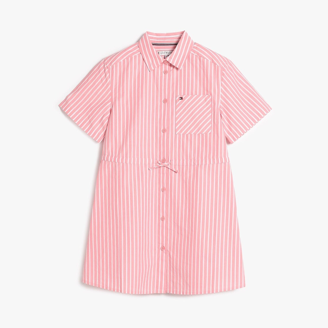 2点でさらに10％ off】GIRLS コットンポプリンストライプ柄シャツ