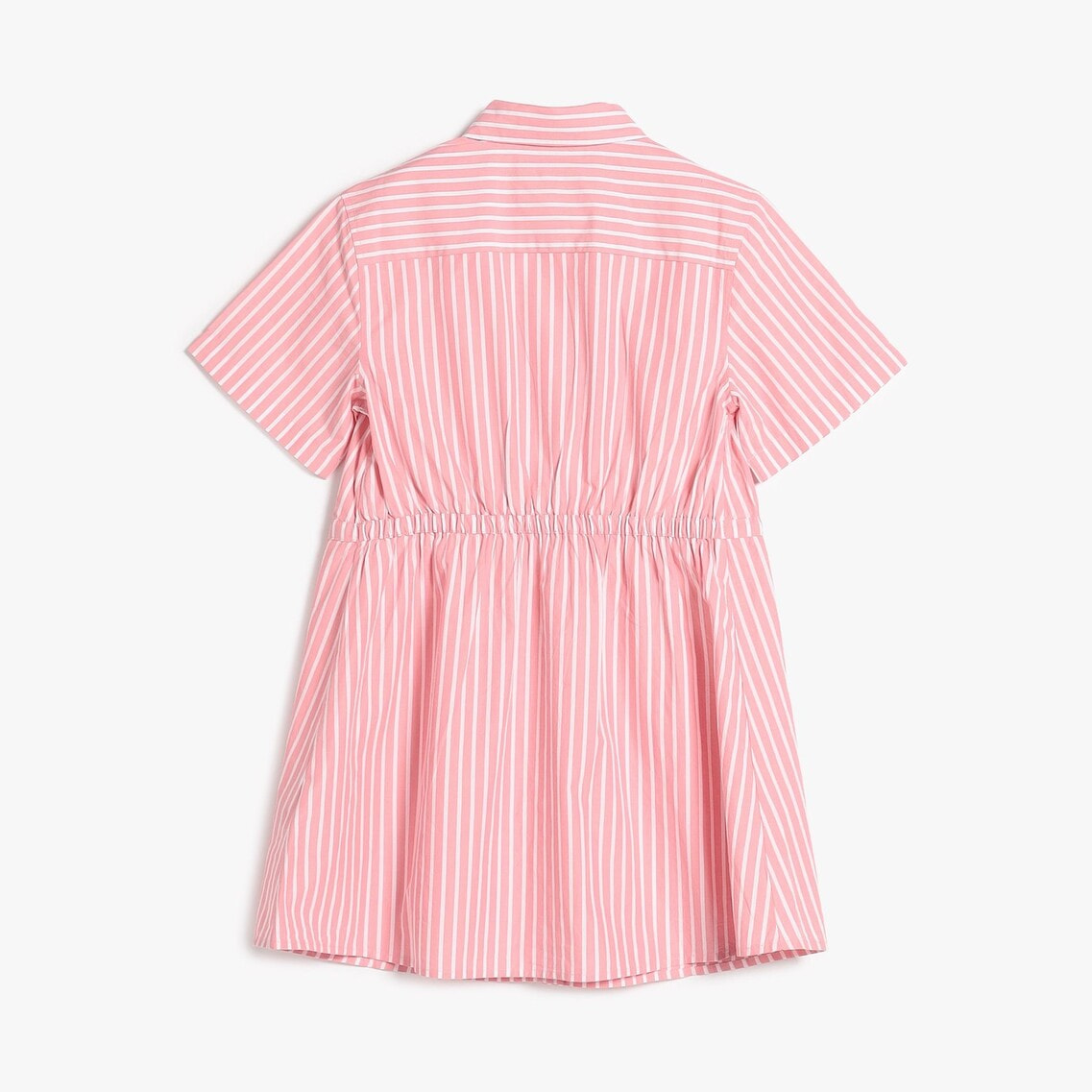 新品 トミーヒルフィガー ワンピース LL ピンク 送料込み GIRLS コットンポプリンストライプ柄シャツワンピース | トミー
