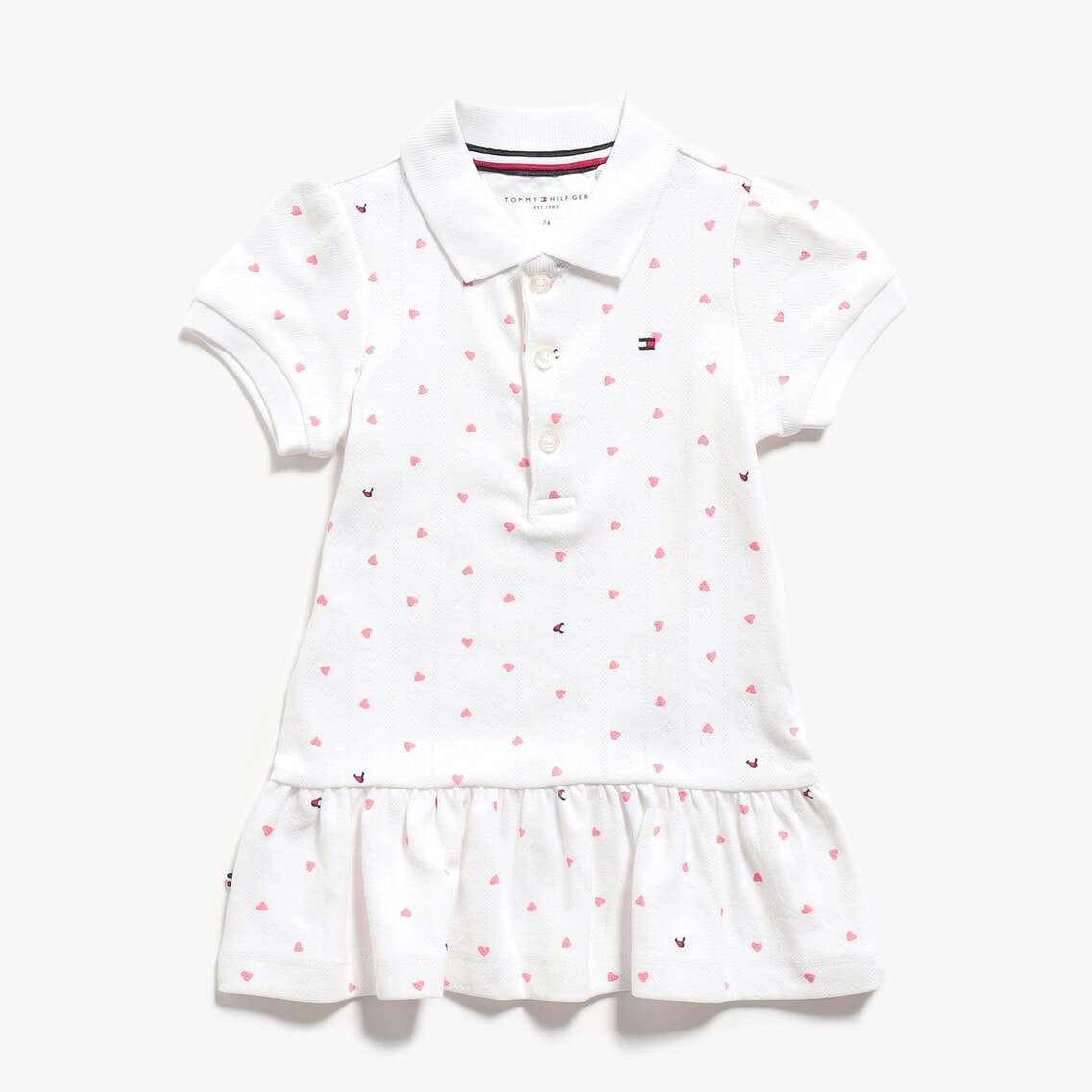 BABY ポインテルハートショートスリーブポロワンピース | トミー