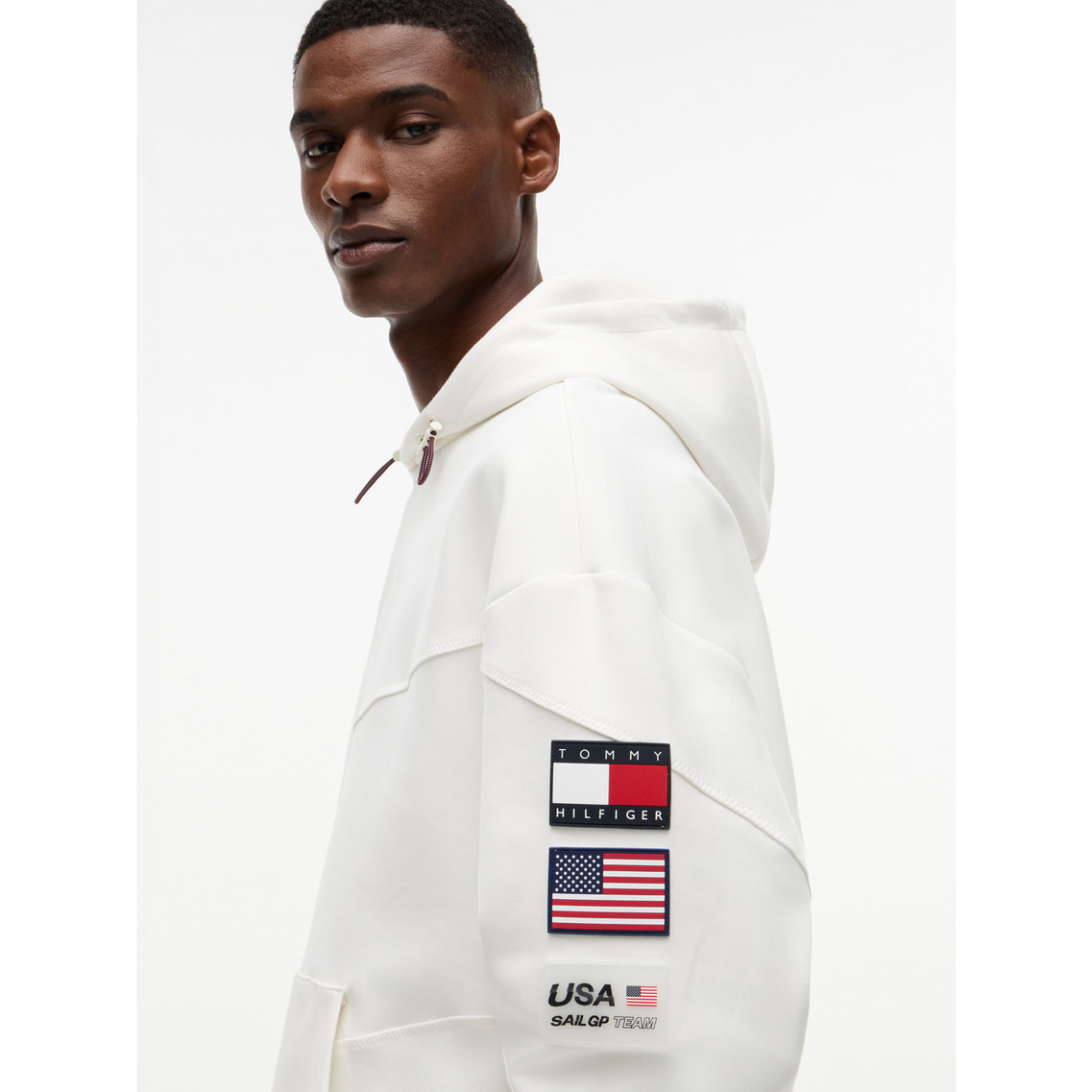 トミーヒルフィガー　ゴルフ　白パーカー　 Hilfi Tommy x US Sail GP セーリングパーカー | トミー ヒルフィガー