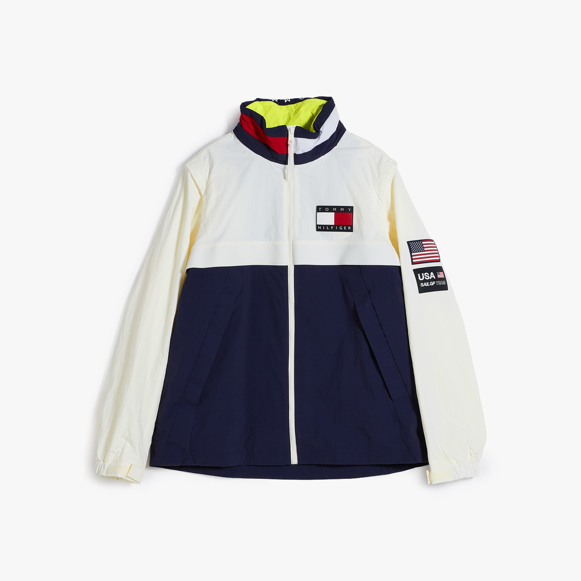 Tommy x U.S. SailGP Team カラーブロックジップアップジャケット