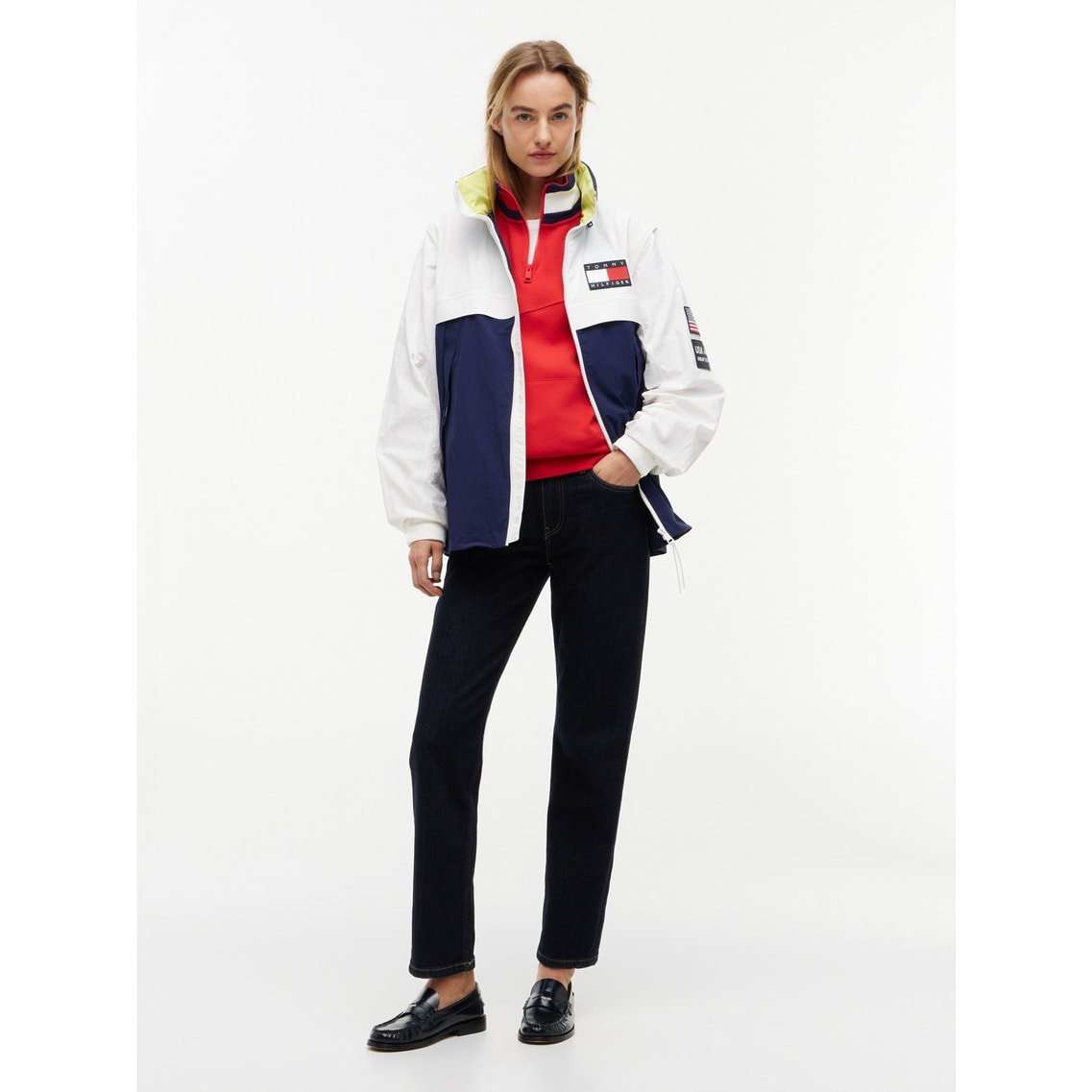 Tommy x U.S. SailGP Team カラーブロックジップアップジャケット