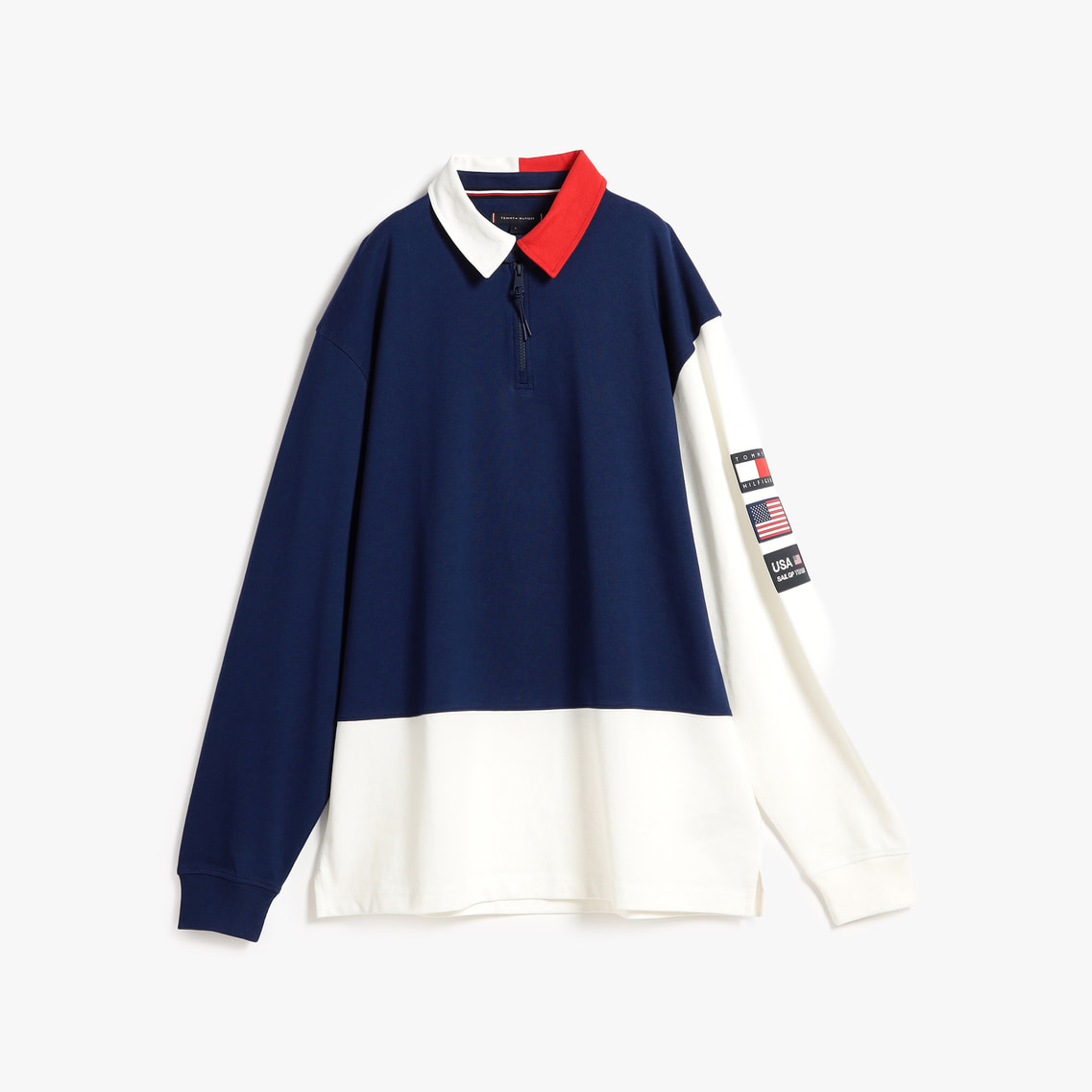 新品タグ付き トミーヒルフィガー ラガーシャツ 紺x白 ジュニアXL TOMMY HILFIGER - トミーヒルフィガー ラガーシャツ 赤×白×ネイビー