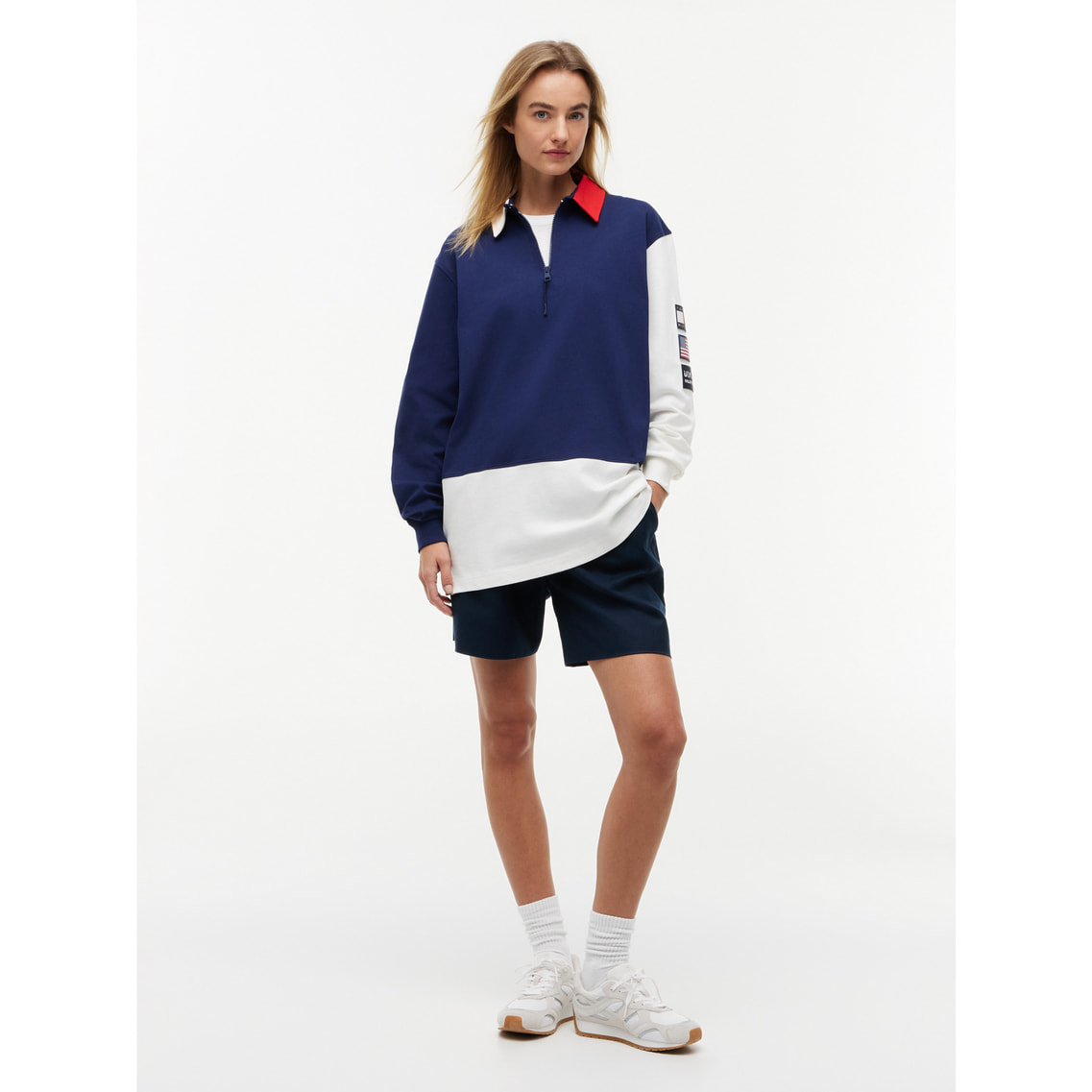 Tommy x U.S. SailGP Team カラーブロックラガーシャツ | トミー