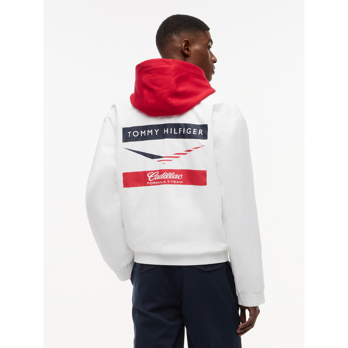 新品タグ付き　トミーヒルフィガー　スプリングコート　赤×白　ギンガムチェック　L Tommy x Cadillac F1 Team コーチジャケット | トミー ヒルフィガー